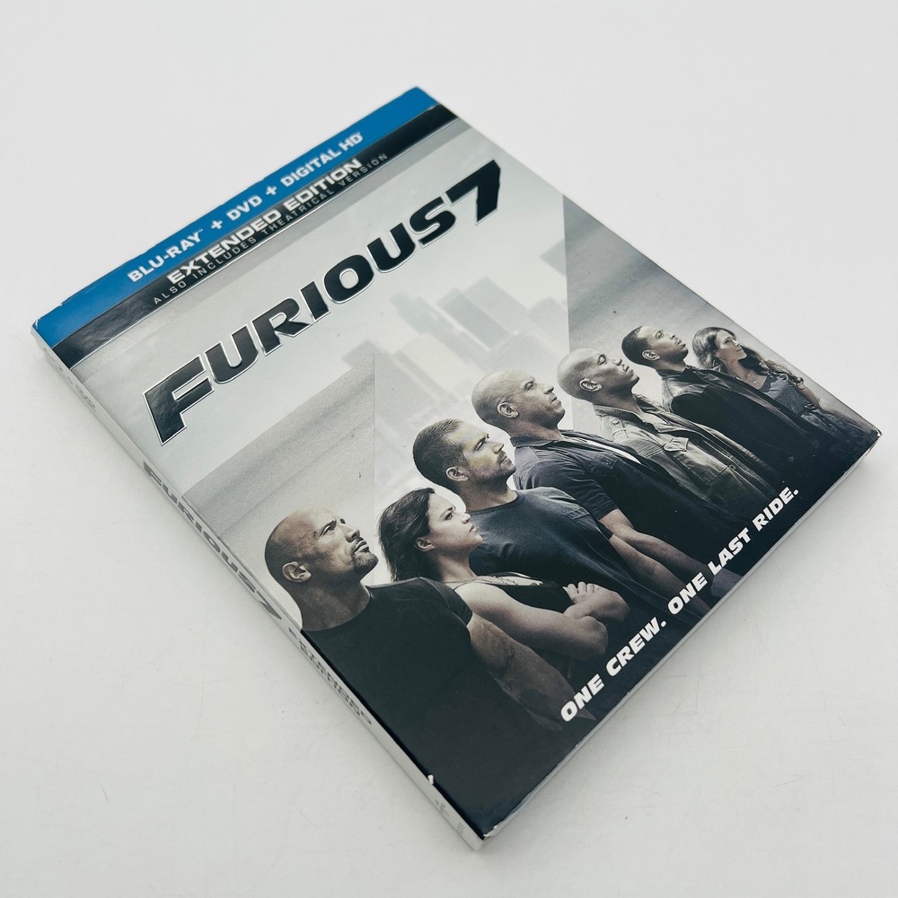 Furious 7 Blu-ray DVD Digital HD Extended Edition Vin Diesel Paul Walker Movie